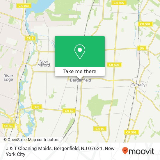 Mapa de J & T Cleaning Maids, Bergenfield, NJ 07621