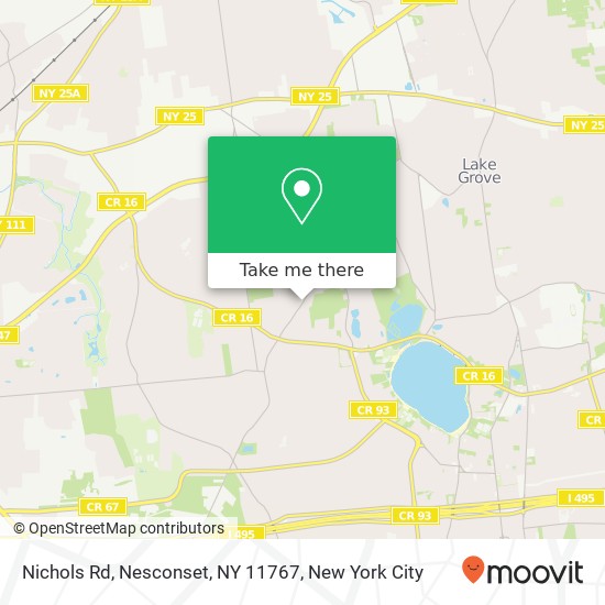 Mapa de Nichols Rd, Nesconset, NY 11767