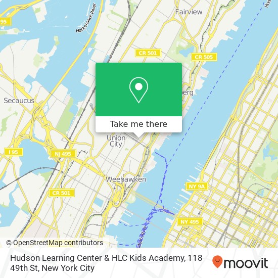 Mapa de Hudson Learning Center & HLC Kids Academy, 118 49th St