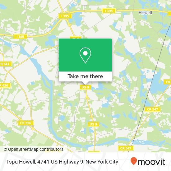 Mapa de Tspa Howell, 4741 US Highway 9