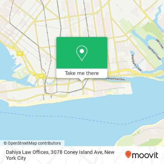 Mapa de Dahiya Law Offices, 3078 Coney Island Ave