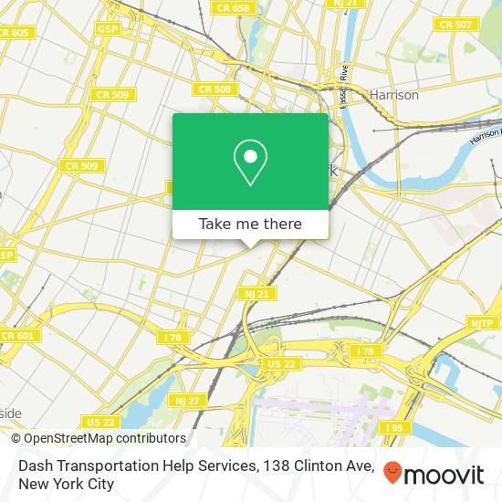 Mapa de Dash Transportation Help Services, 138 Clinton Ave