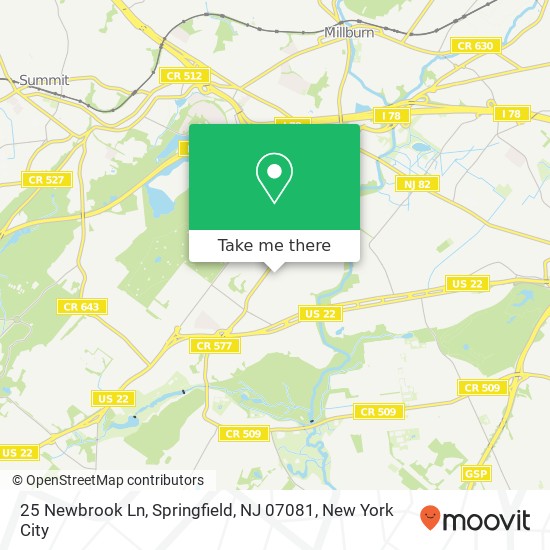 25 Newbrook Ln, Springfield, NJ 07081 map