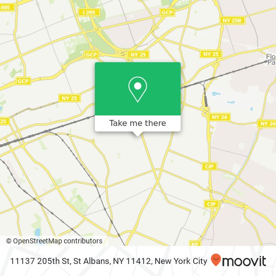 Mapa de 11137 205th St, St Albans, NY 11412