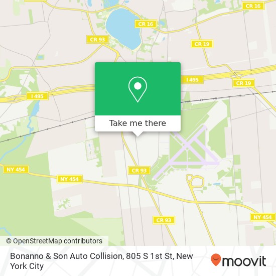 Mapa de Bonanno & Son Auto Collision, 805 S 1st St
