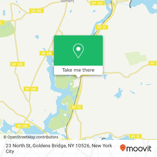 Mapa de 23 North St, Goldens Bridge, NY 10526