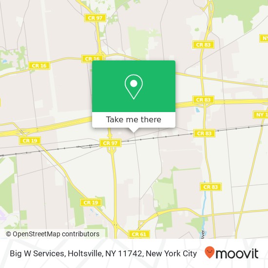 Mapa de Big W Services, Holtsville, NY 11742