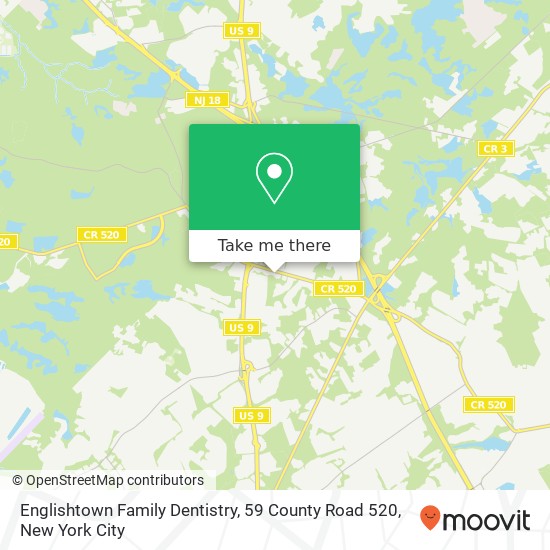 Mapa de Englishtown Family Dentistry, 59 County Road 520