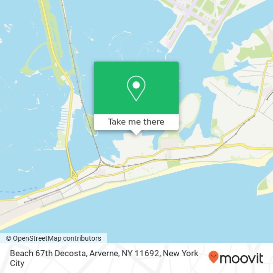 Mapa de Beach 67th Decosta, Arverne, NY 11692