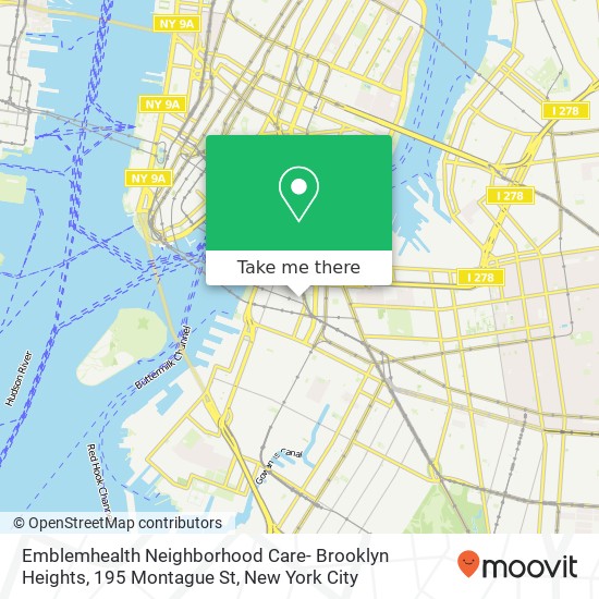 Mapa de Emblemhealth Neighborhood Care- Brooklyn Heights, 195 Montague St