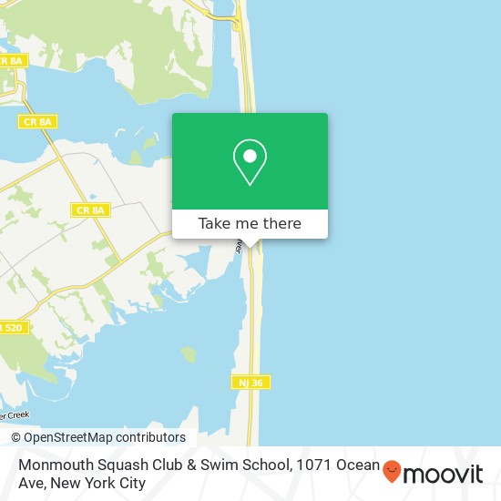 Monmouth Squash Club & Swim School, 1071 Ocean Ave map