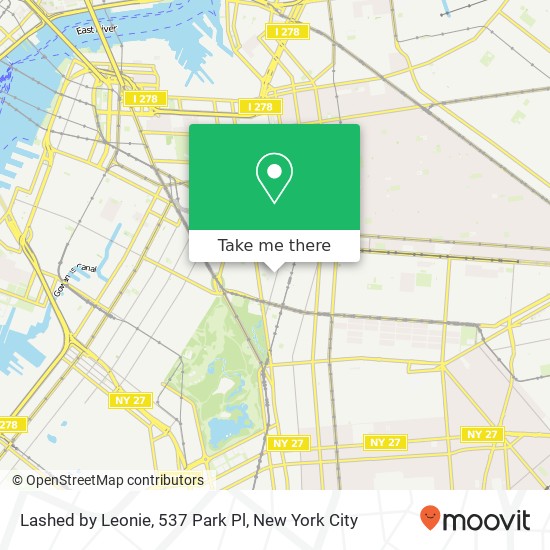 Mapa de Lashed by Leonie, 537 Park Pl