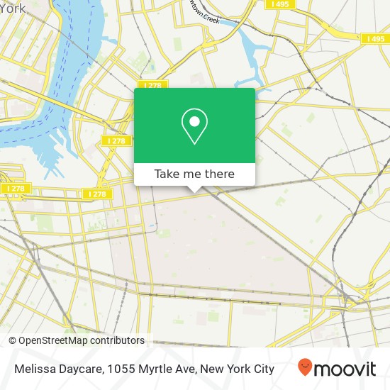 Mapa de Melissa Daycare, 1055 Myrtle Ave
