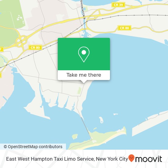 East West Hampton Taxi Limo Service map