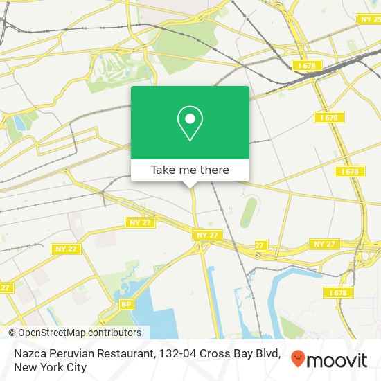Mapa de Nazca Peruvian Restaurant, 132-04 Cross Bay Blvd