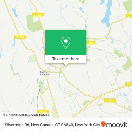 Mapa de Silvermine Rd, New Canaan, CT 06840