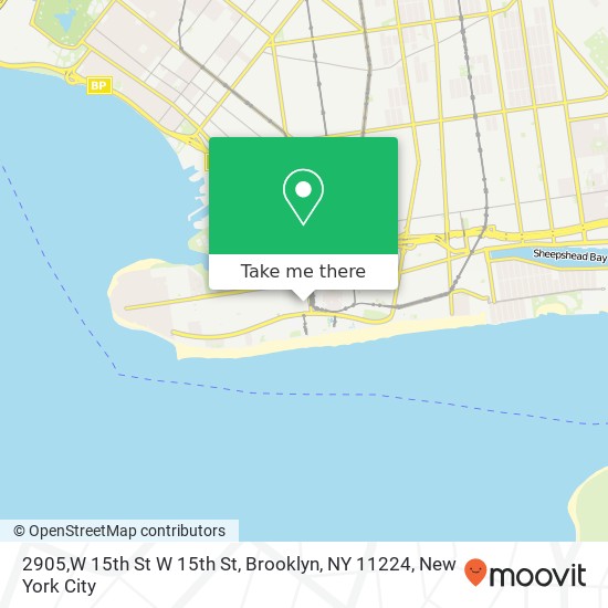 Mapa de 2905,W 15th St W 15th St, Brooklyn, NY 11224