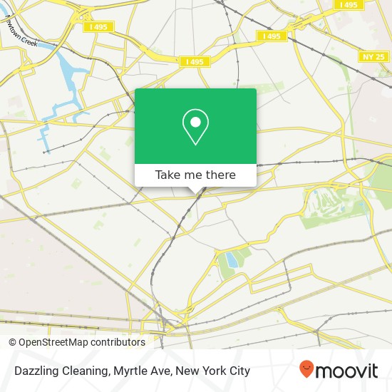 Dazzling Cleaning, Myrtle Ave map