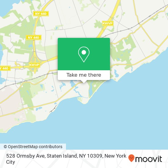 Mapa de 528 Ormsby Ave, Staten Island, NY 10309