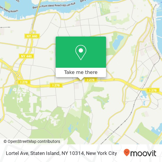 Mapa de Lortel Ave, Staten Island, NY 10314