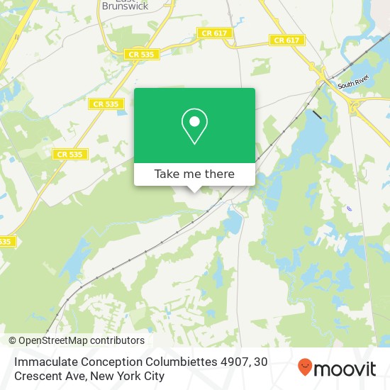 Mapa de Immaculate Conception Columbiettes 4907, 30 Crescent Ave