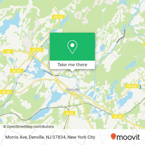 Mapa de Morris Ave, Denville, NJ 07834