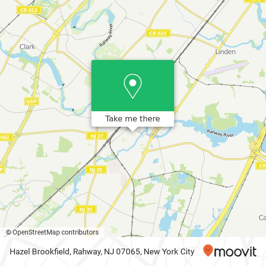 Mapa de Hazel Brookfield, Rahway, NJ 07065