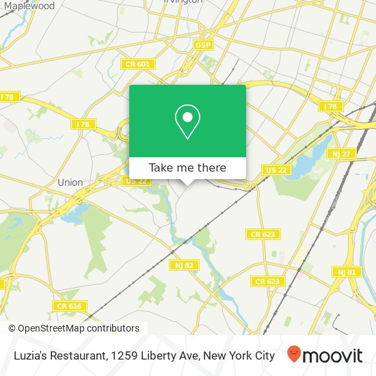 Mapa de Luzia's Restaurant, 1259 Liberty Ave