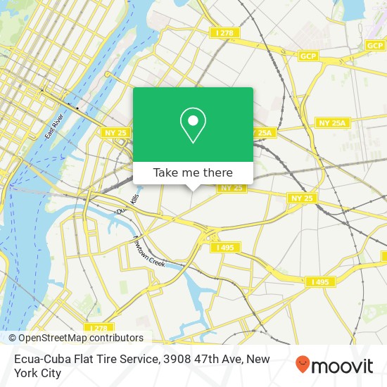 Ecua-Cuba Flat Tire Service, 3908 47th Ave map