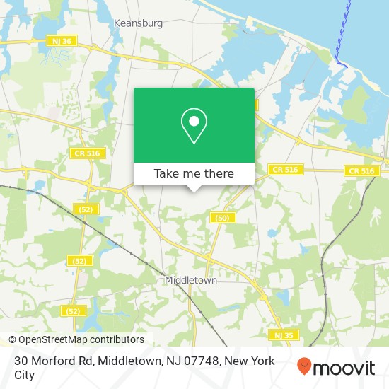 Mapa de 30 Morford Rd, Middletown, NJ 07748