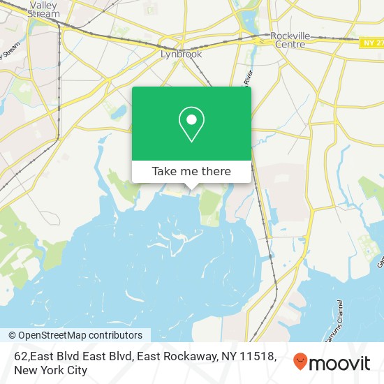 Mapa de 62,East Blvd East Blvd, East Rockaway, NY 11518