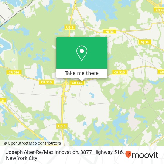 Mapa de Joseph Alter-Re / Max Innovation, 3877 Highway 516