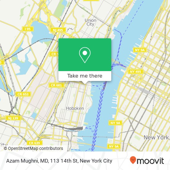 Mapa de Azam Mughni, MD, 113 14th St