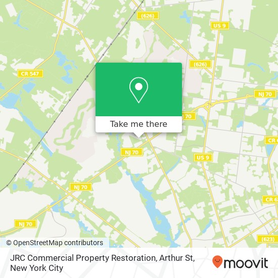 Mapa de JRC Commercial Property Restoration, Arthur St