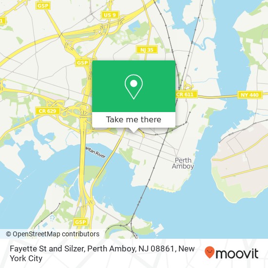Fayette St and Silzer, Perth Amboy, NJ 08861 map