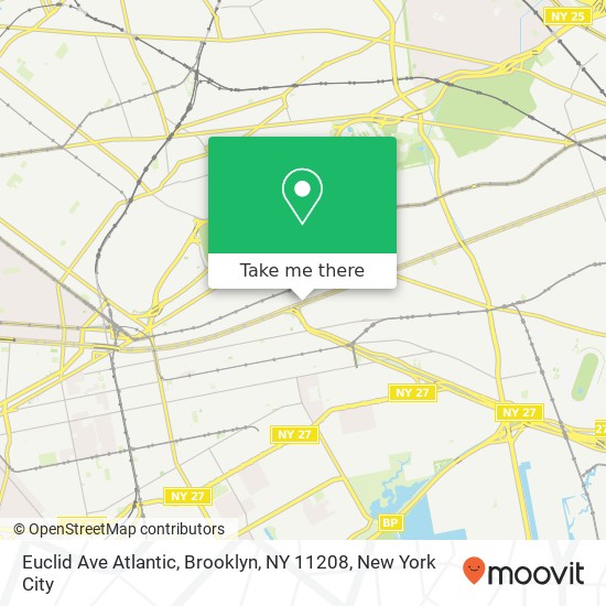 Euclid Ave Atlantic, Brooklyn, NY 11208 map