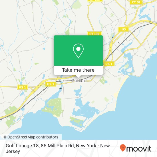 Golf Lounge 18, 85 Mill Plain Rd map