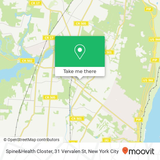 Spine&Health Closter, 31 Vervalen St map