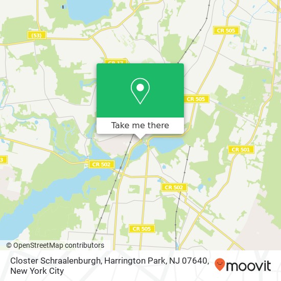 Mapa de Closter Schraalenburgh, Harrington Park, NJ 07640