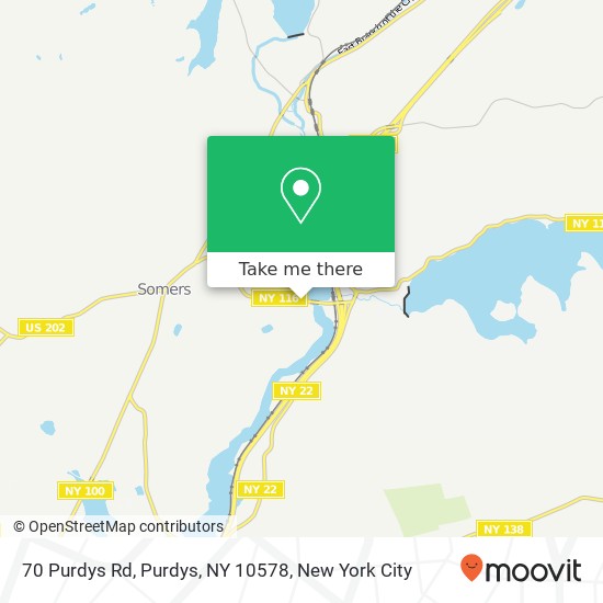 Mapa de 70 Purdys Rd, Purdys, NY 10578