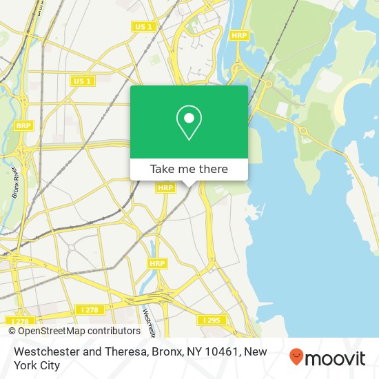 Mapa de Westchester and Theresa, Bronx, NY 10461