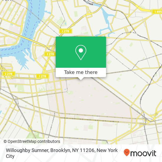 Mapa de Willoughby Sumner, Brooklyn, NY 11206