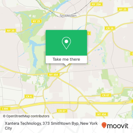 Mapa de Xantera Technology, 373 Smithtown Byp