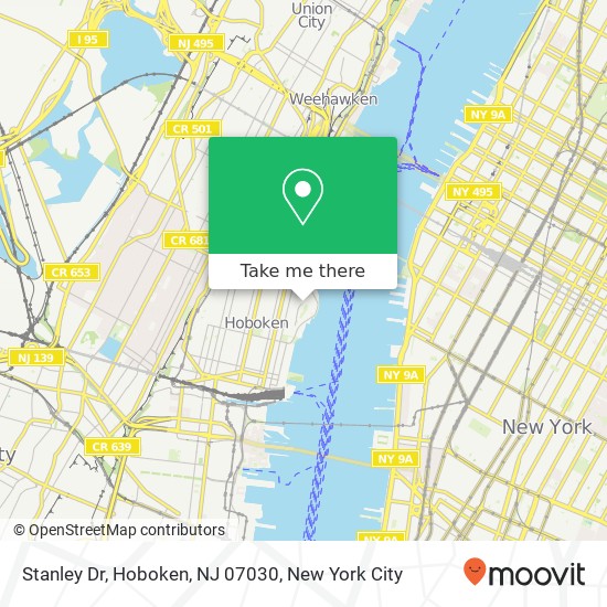 Stanley Dr, Hoboken, NJ 07030 map