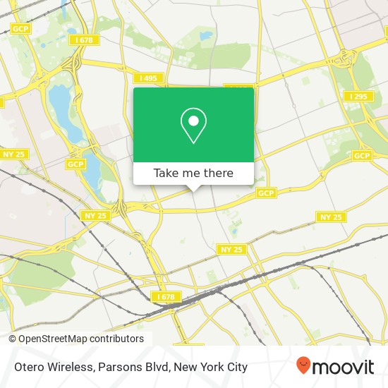 Otero Wireless, Parsons Blvd map