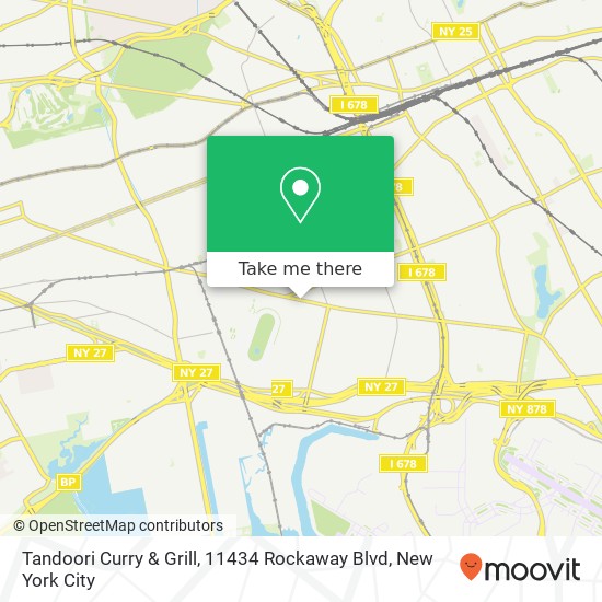 Mapa de Tandoori Curry & Grill, 11434 Rockaway Blvd