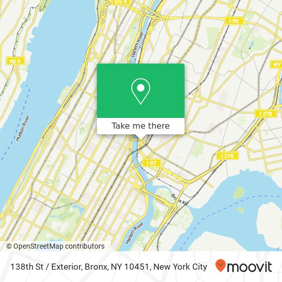 Mapa de 138th St / Exterior, Bronx, NY 10451