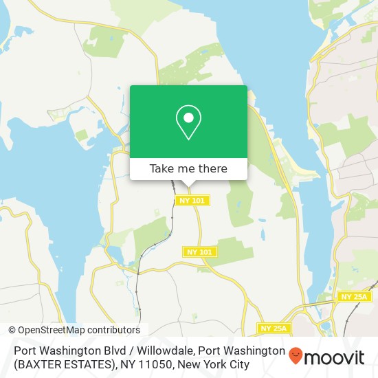 Mapa de Port Washington Blvd / Willowdale, Port Washington (BAXTER ESTATES), NY 11050