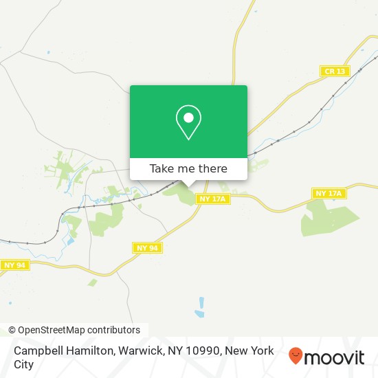 Mapa de Campbell Hamilton, Warwick, NY 10990