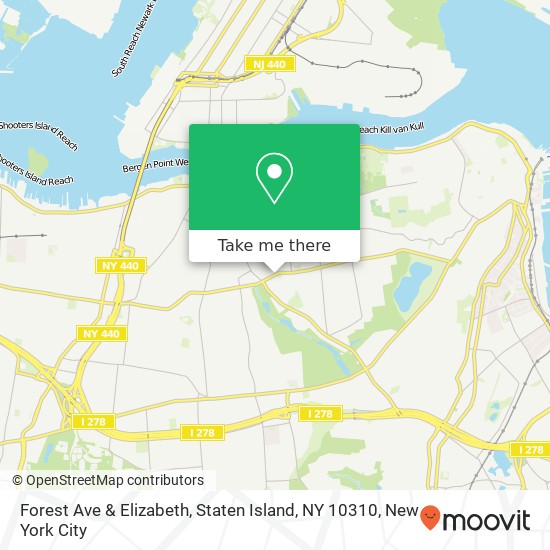 Mapa de Forest Ave & Elizabeth, Staten Island, NY 10310